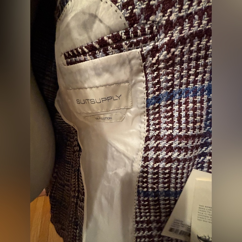 Suitsupply Brown and Blue Checkered Blazer - Picture 16 of 17